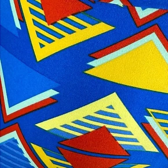LuLaRoe Super Soft Leggings sz OS 2-10 Geometric Blues Red Yellow Stretchy Comfy - Picture 7 of 14